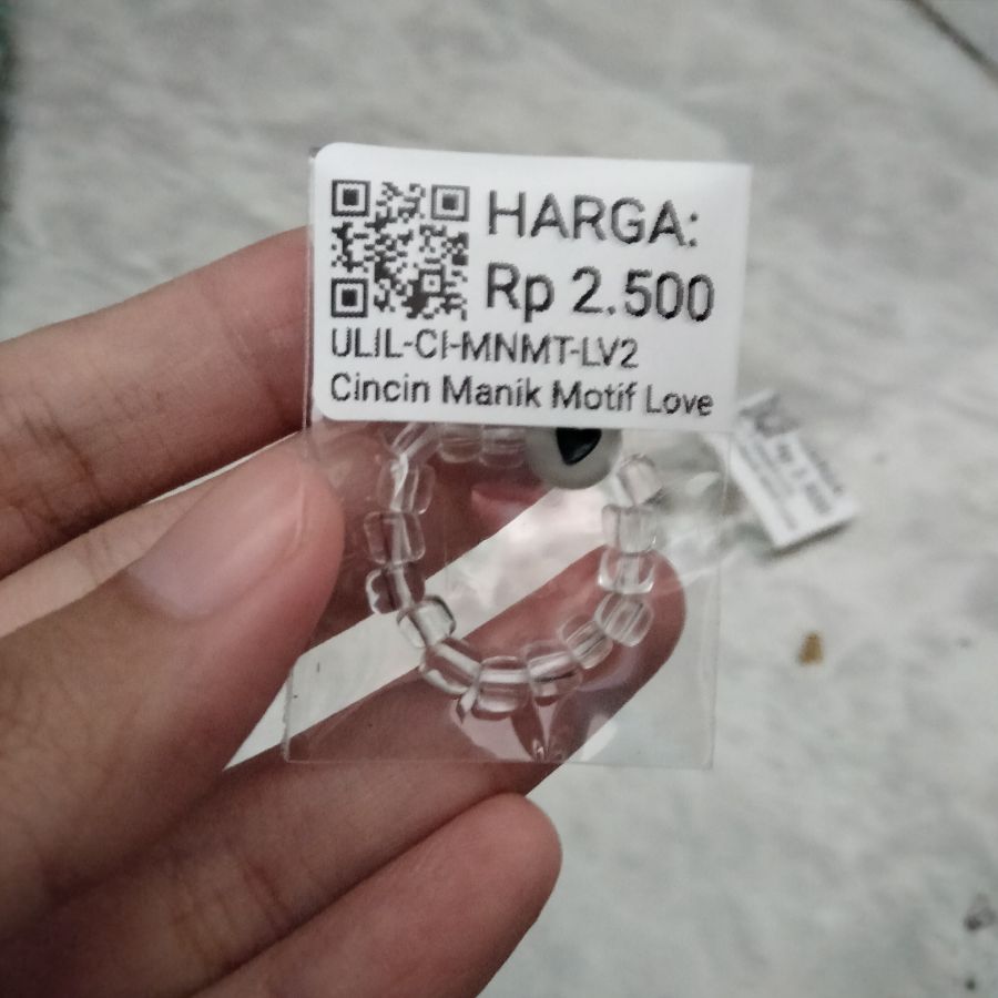 Cincin Manik Motif Love