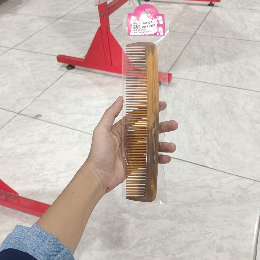Sisir Rambut Coklat Besar