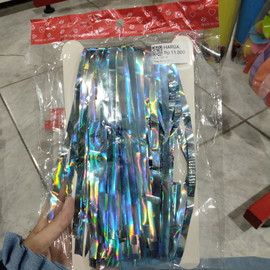Tirai Foil Ukuran 12m/ Biru