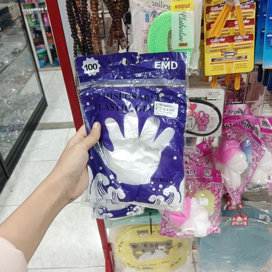 Hand Gloves Plastic 100set