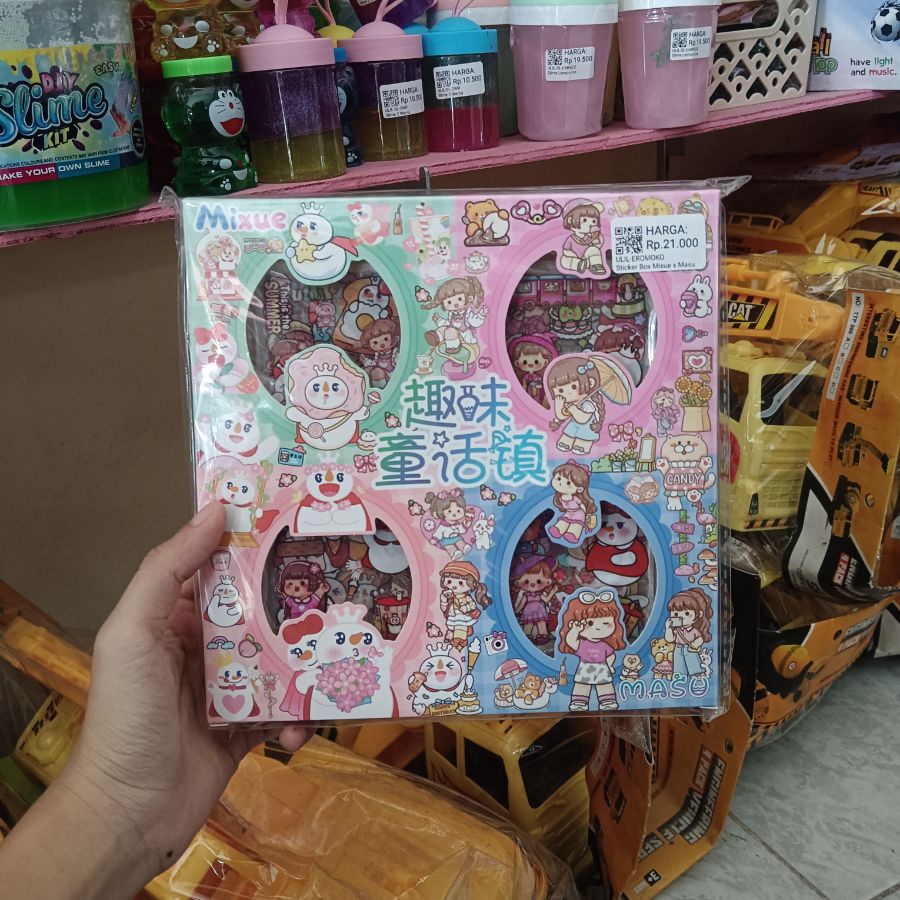 Stiker Box Mixue x Masu