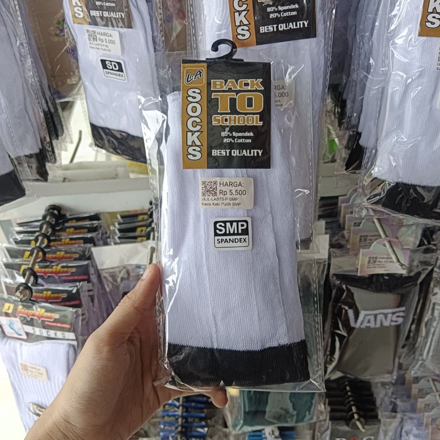 LA Back To School Kaos Kaki Putih SMP