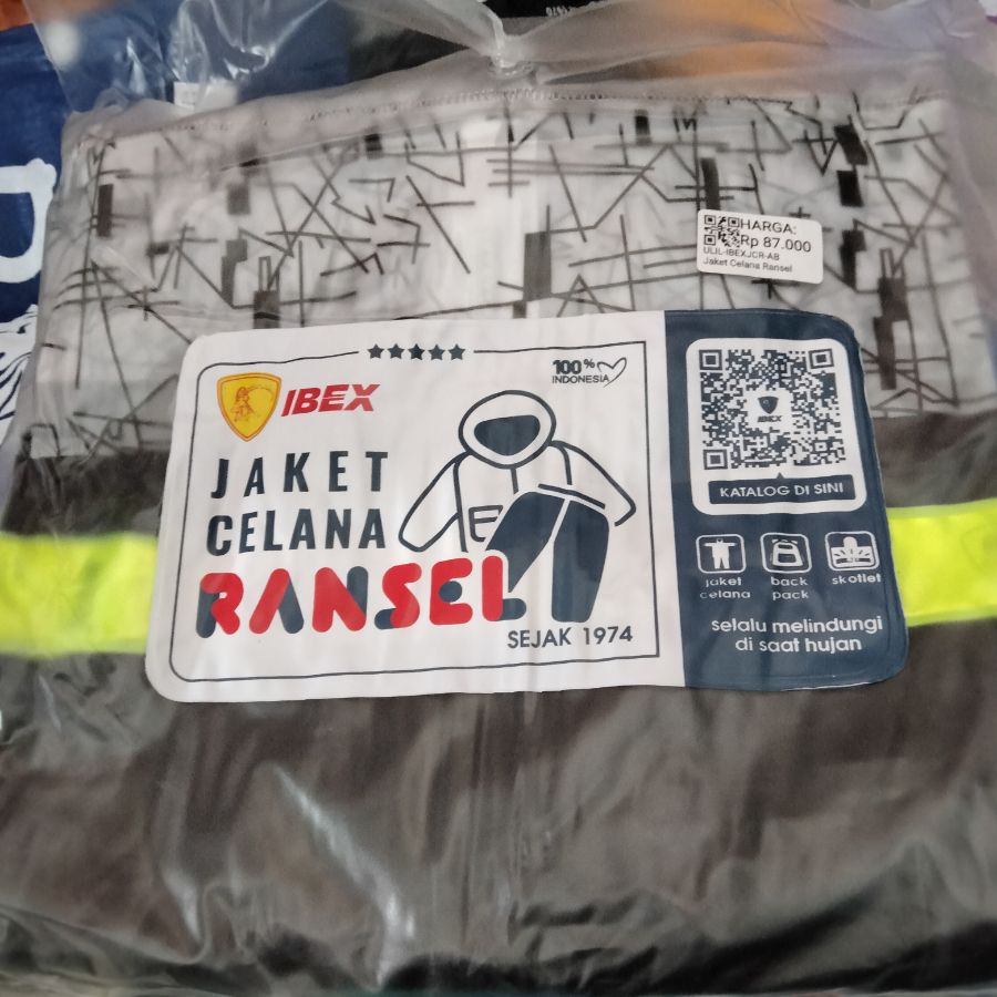 Ibex jaket celana ransel