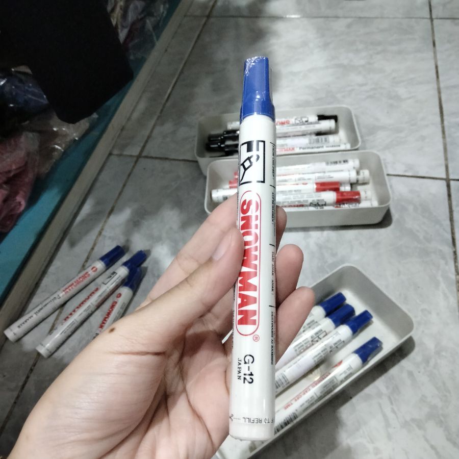 Snowman Permanent Marker/ Biru
