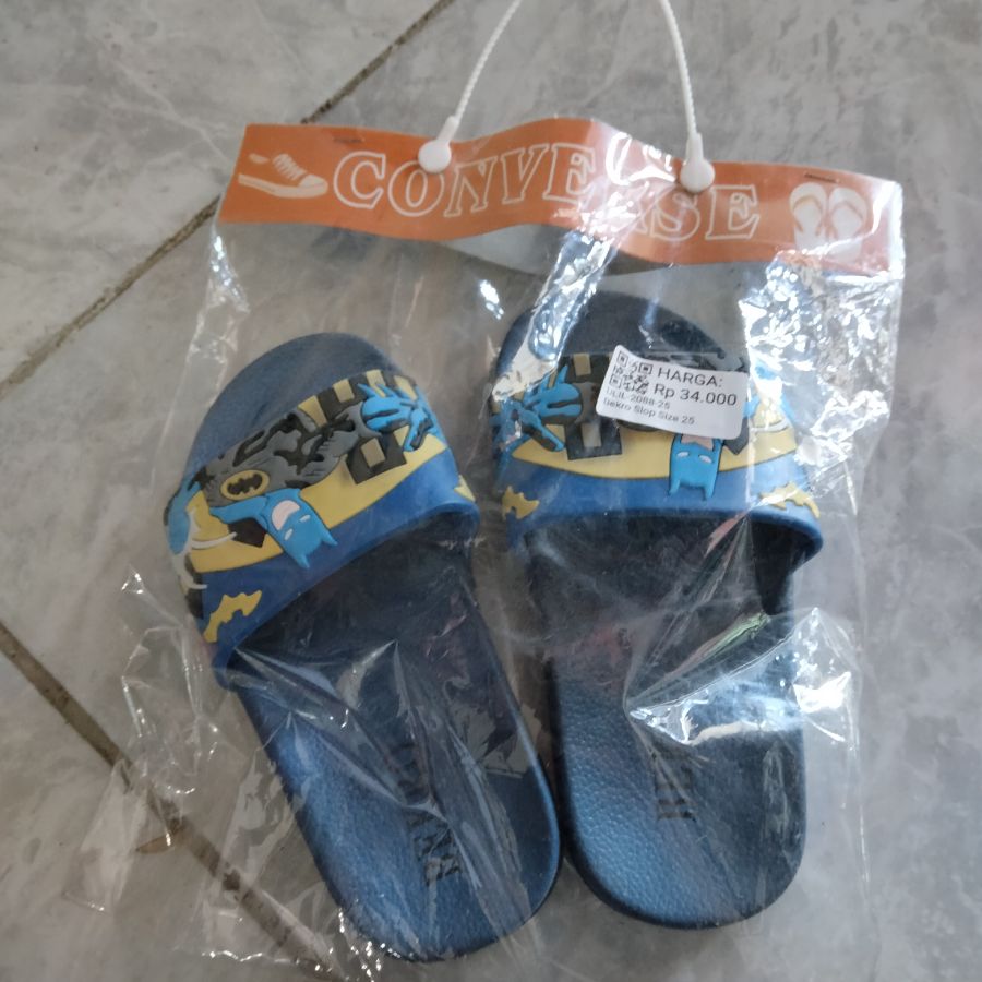Sendal Anak Slop Bekro/ Cowok/ Biru/ 25