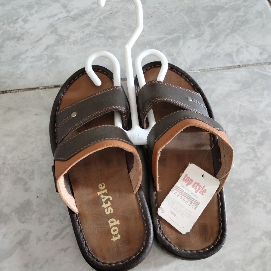 Sendal Anak Slop Top Style/ Cowok/ Coklat/ 30