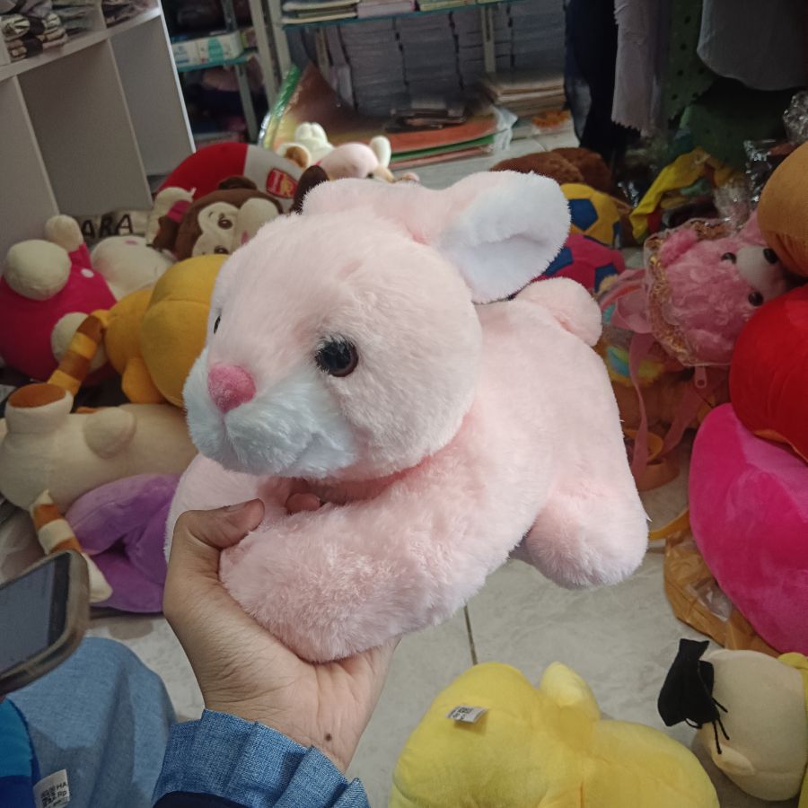 Boneka Rabbit Bulu/M