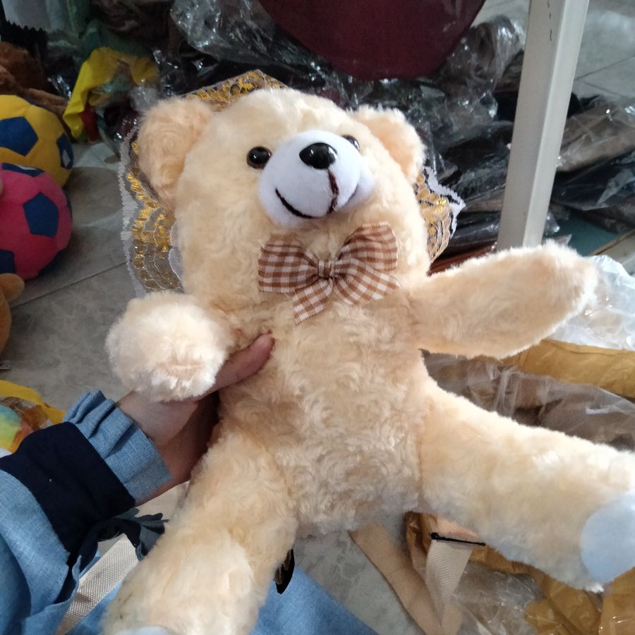 Boneka Tas Bear Cream