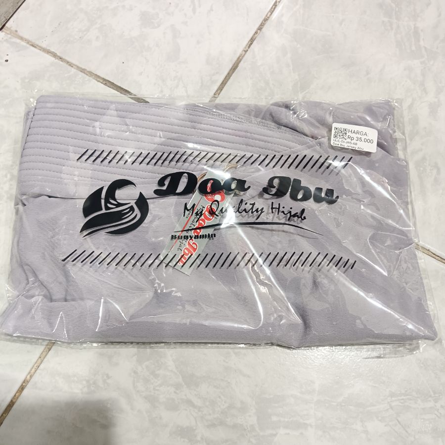 Jilbab Instan Doa Ibu Jersey/Abu