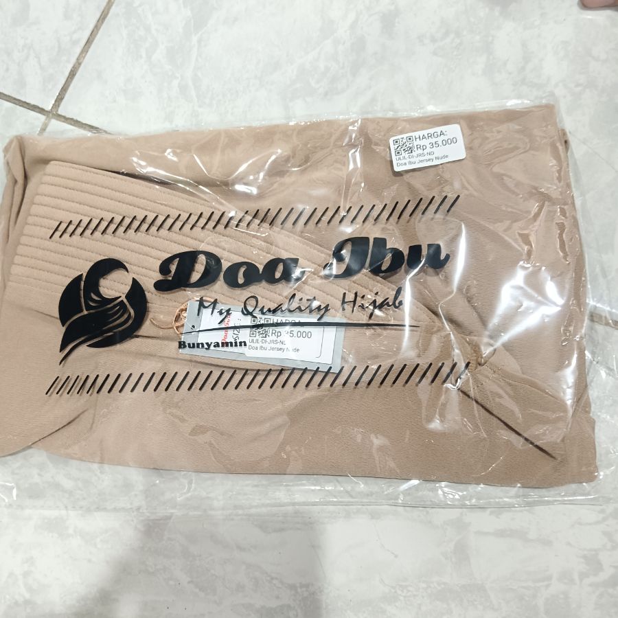Jilbab Instan Doa Ibu Jersey/Nude