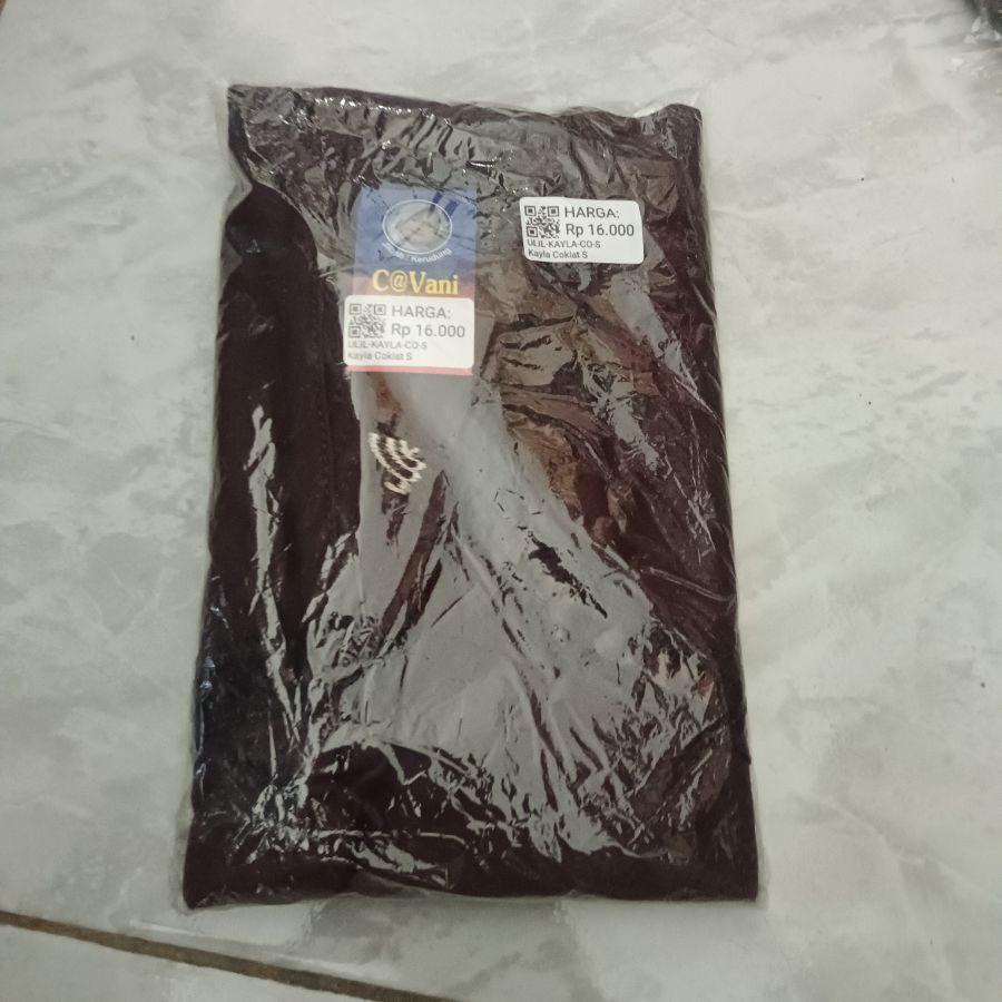Jilbab Sekolah Instan/Kayla/Coklat/S