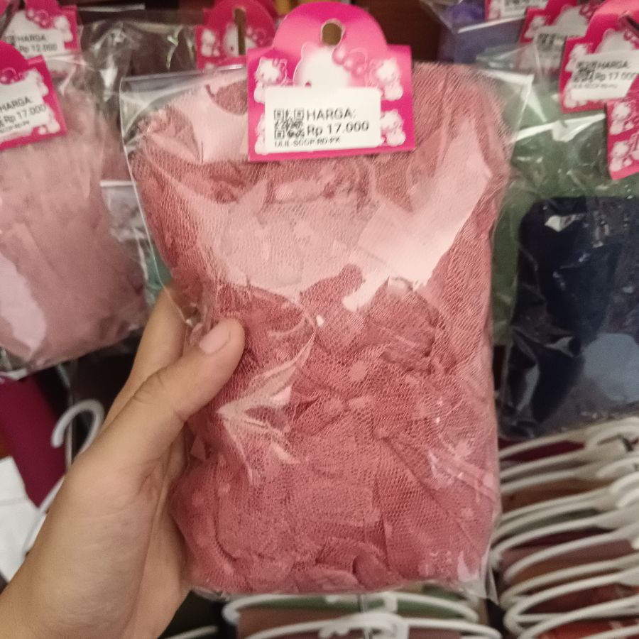 Scrunchie Cepol Renda/Pink