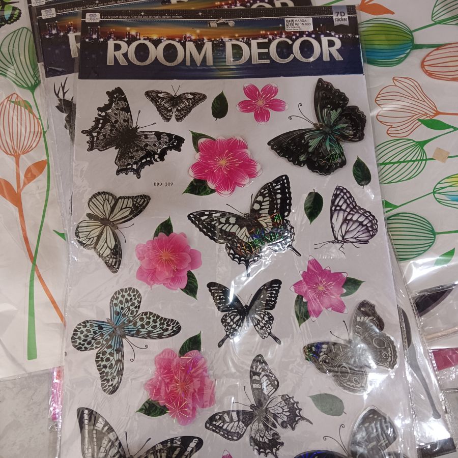 Stiker Dinding Room Decor Butterfly 6D
