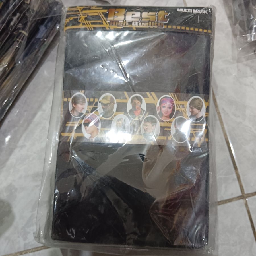 Buff Hitam Polos