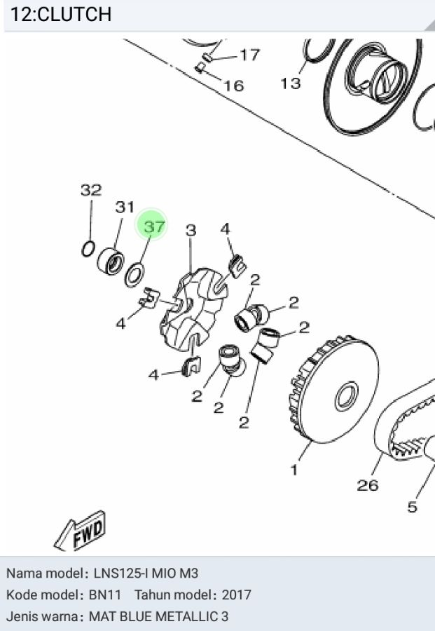 Ring Cvt mio M3 