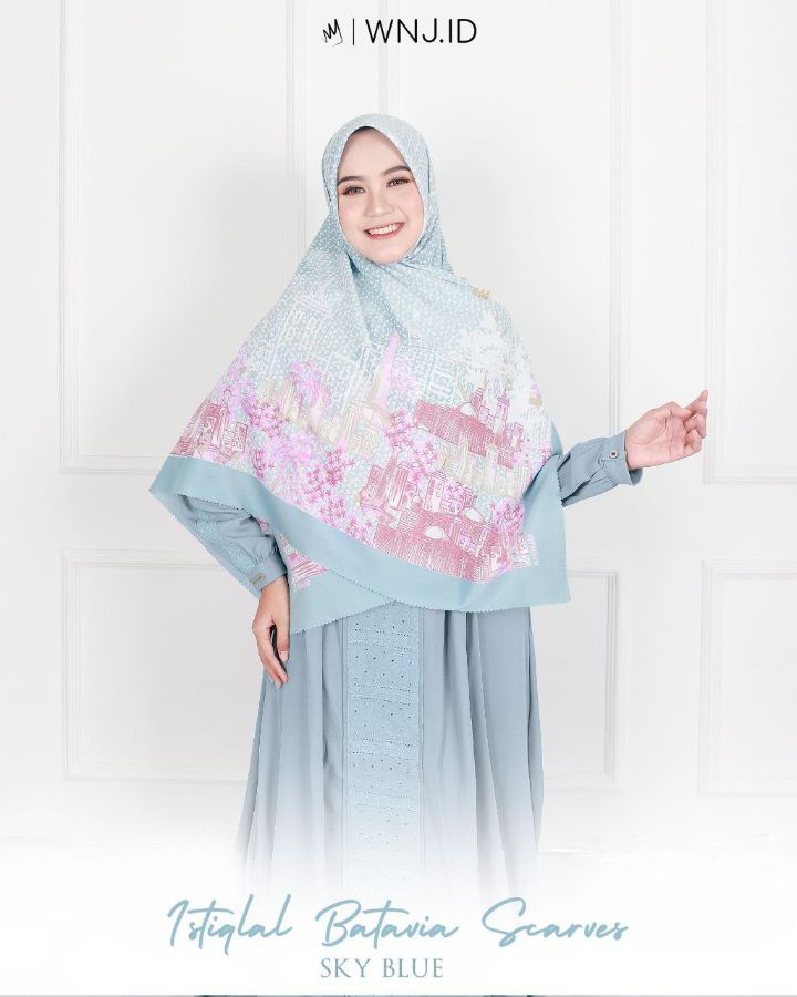 Scarft wanoja istiqlal batavia sky blue