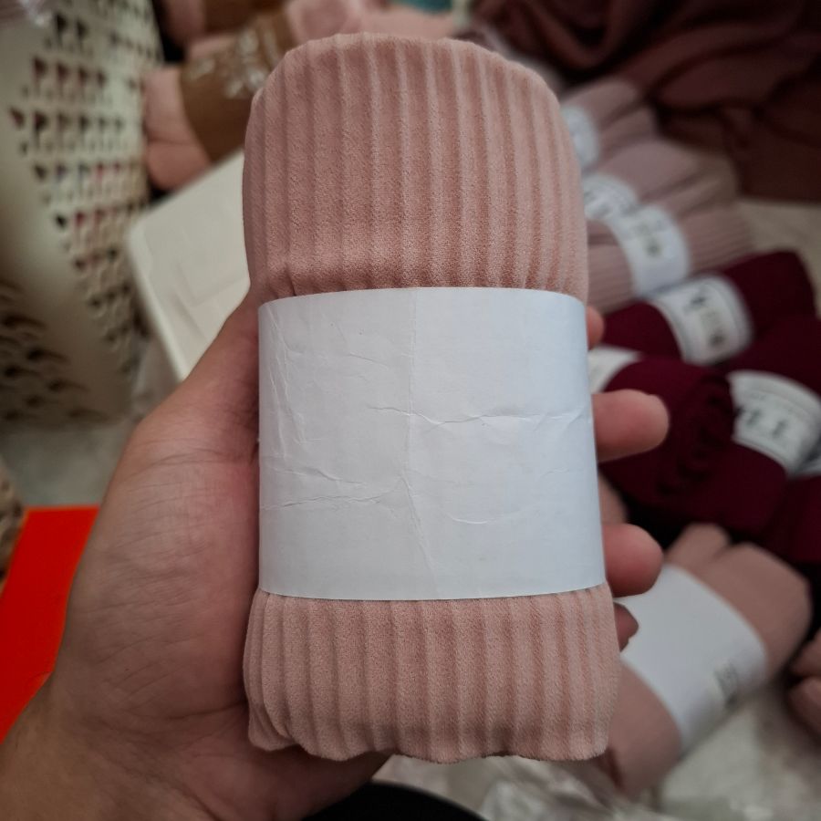 Al-Fatih Pashmina Plisket - Milktea