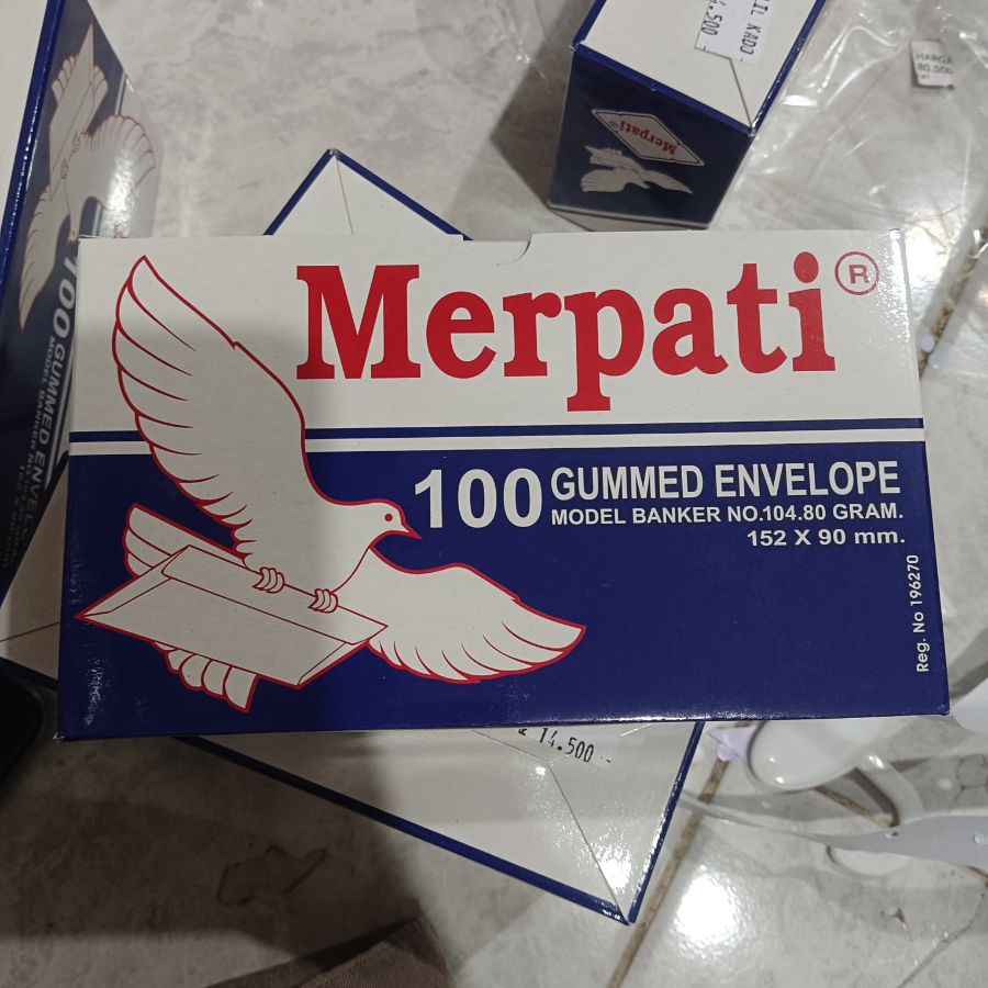 Merpati Amplop 100 Gummed 152x90mm - Pack