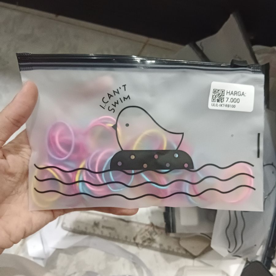 Ikat Rambut Pouch Rainbow Isi 100