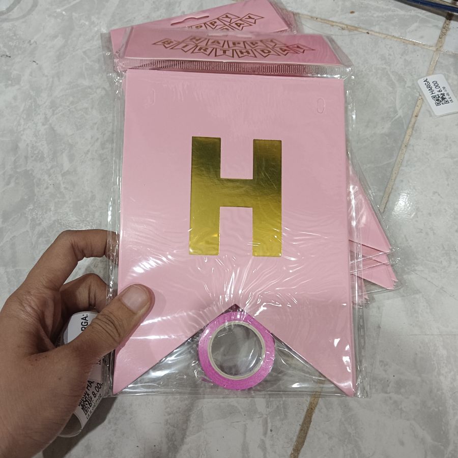 Banner Happy birthday/Pink