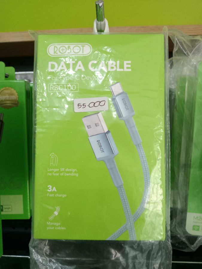 Kabel Data/ROBOT RSC100 BLUE/TYPE-C/100CM/3A
