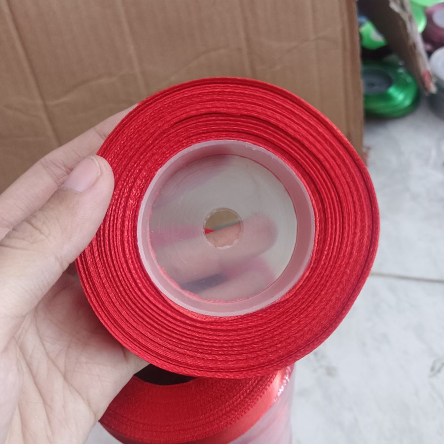 Pita Satin 1cm/Merah