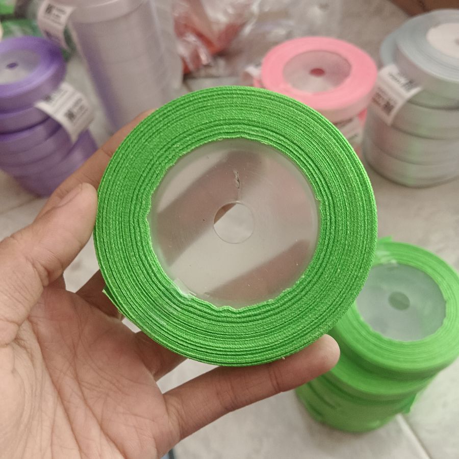 Pita Satin 1/2cm /Hijau