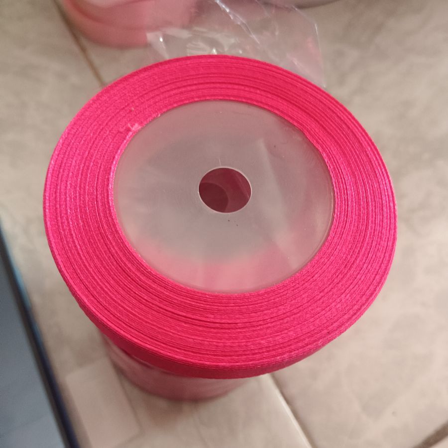 Pita Satin 1/2cm /Pink Stabilo
