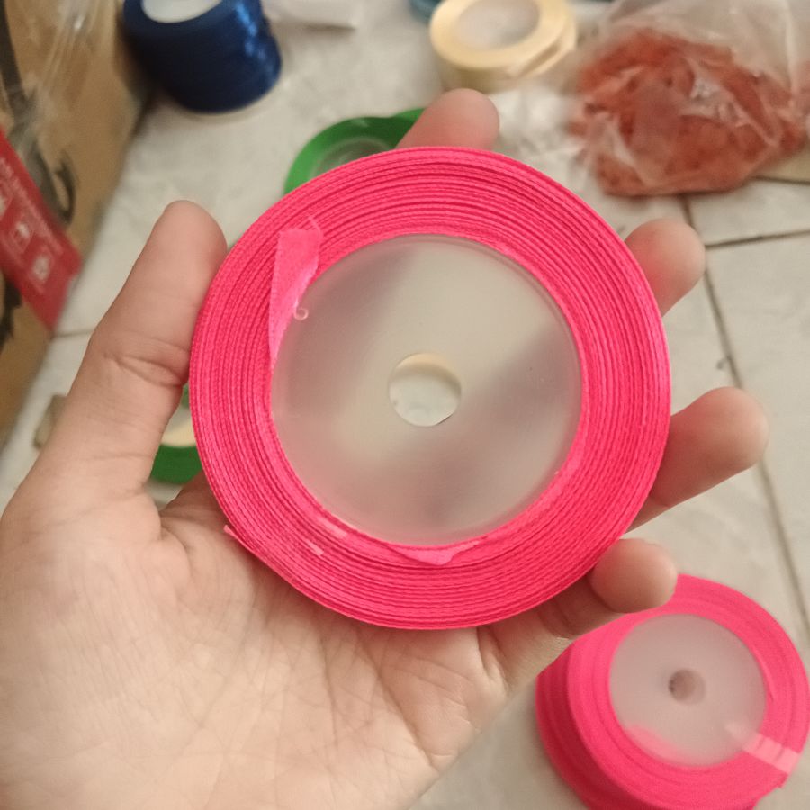 Pita Satin 1/4cm /Pink Stabilo