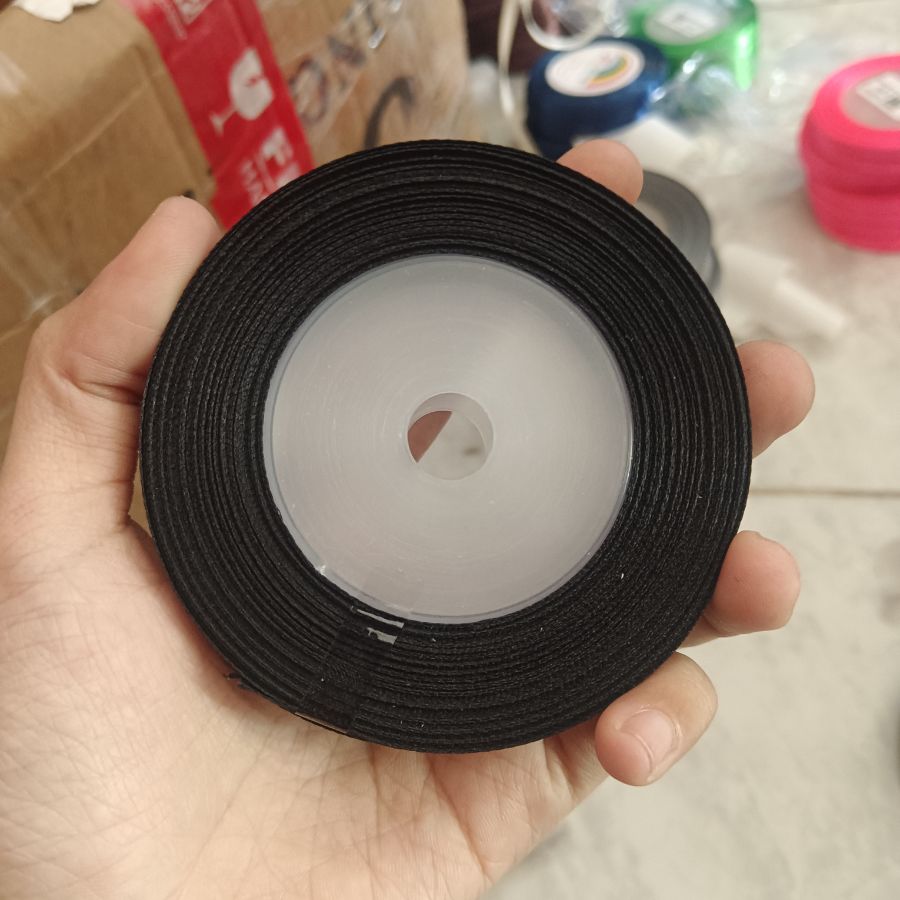 Pita Satin 1/4cm /Hitam