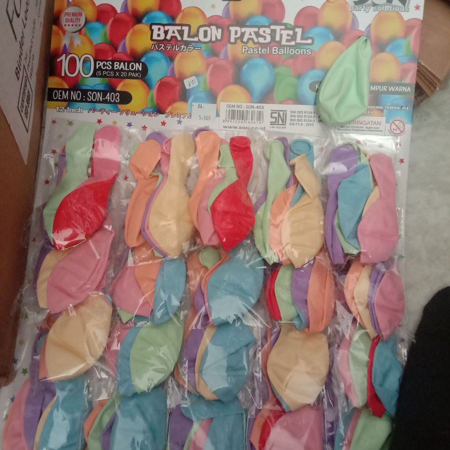 Balon Pastel Isi 5