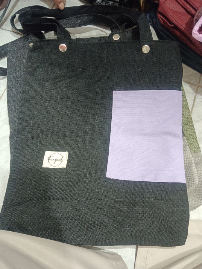 Totebag Saku Samping