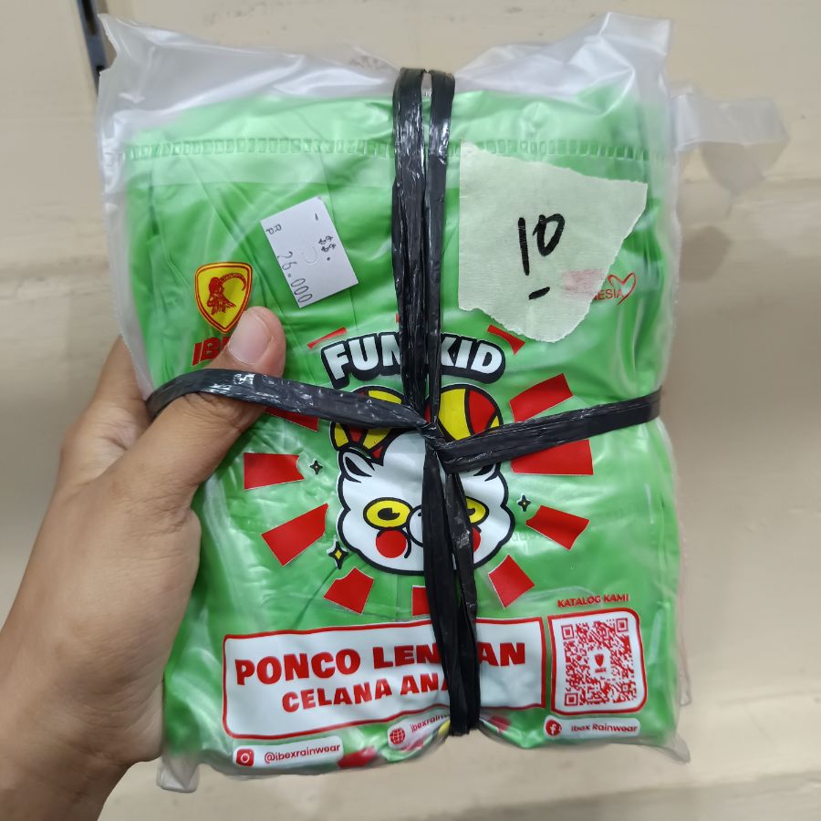 Jas Hujan Ibek Ponco Lengan  Celana Anak