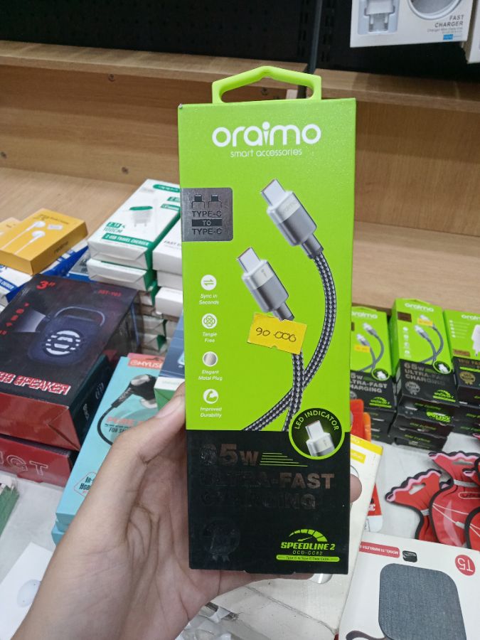 KABEL DATA/ORAIMO OCD-CC82/TYPE-C TO TYPE-C/65W/100CM