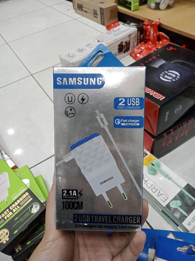 TRAVEL CHARGER/SAMSUNG/MICRO/2USB/2.1A