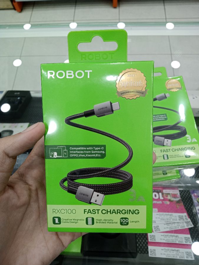 Kabel Data/ROBOT RXC100/TYPE-C/3A FAST CHARGING/100CM