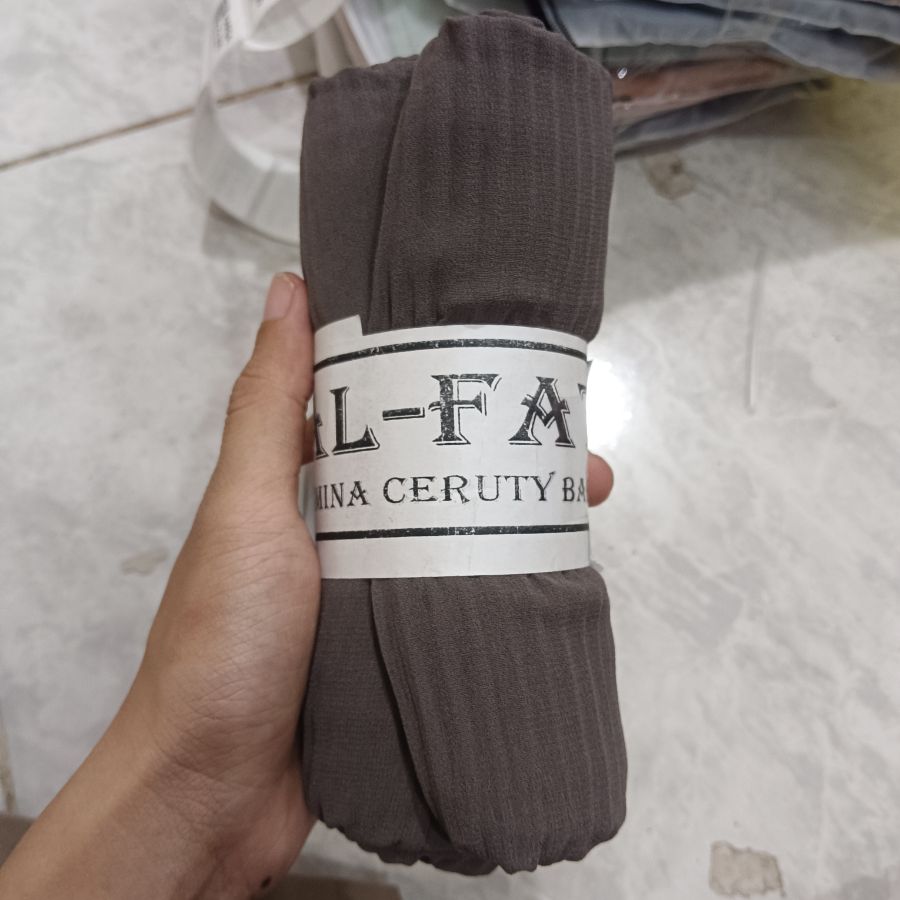 Al Fatih Pasmina Plisket/ Dark Grey