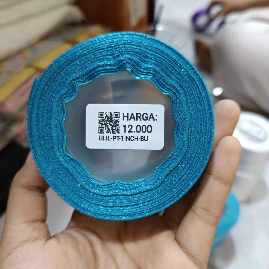 Pita Satin/1 Inchi/Biru