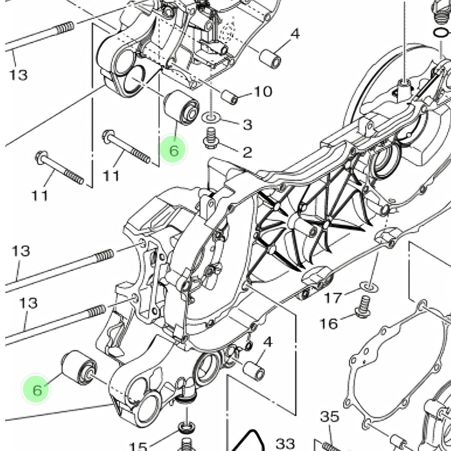 Bush engine mounting Mio J YGP