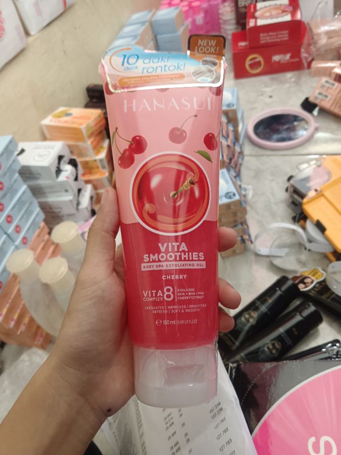 Hanasui Vita Smoothies Body Spa Exfoliating Gel - Cherry 180ml