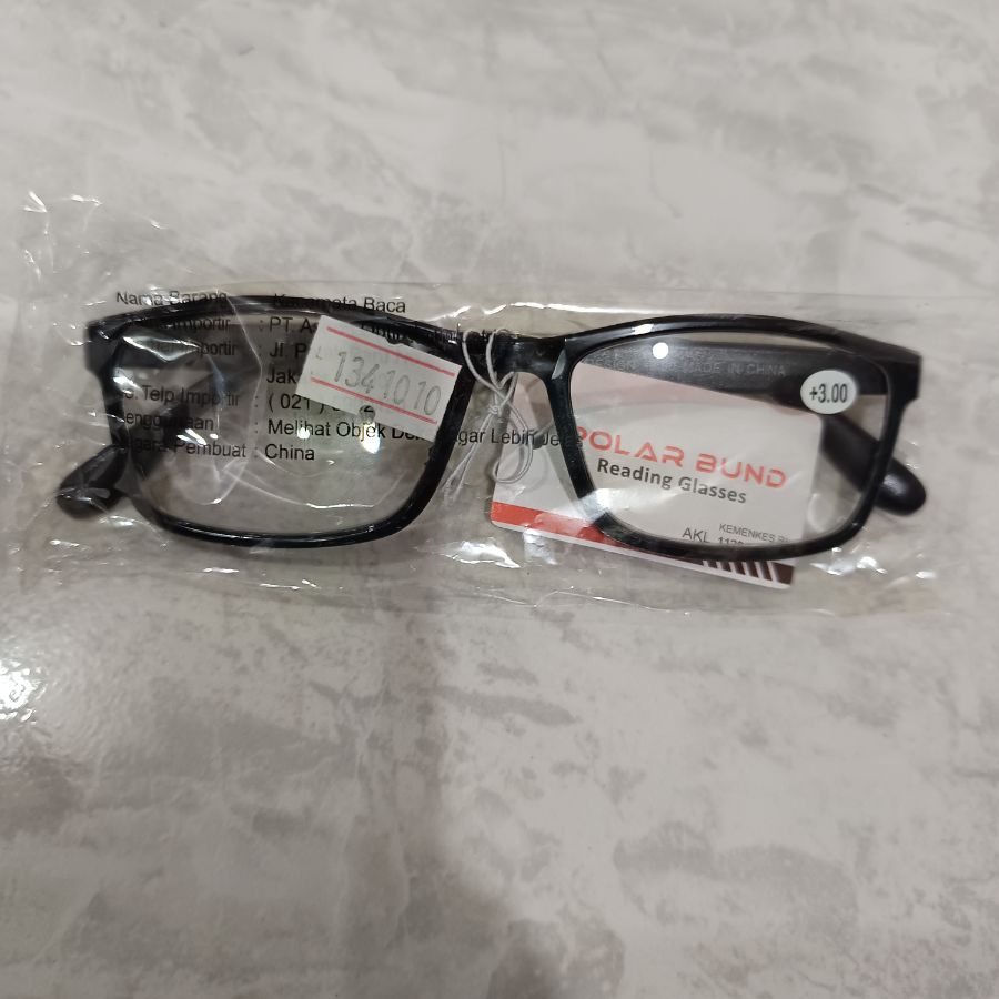Polar Bund/ Kacamata Baca Dewasa +3.00/ Pria/ Bening