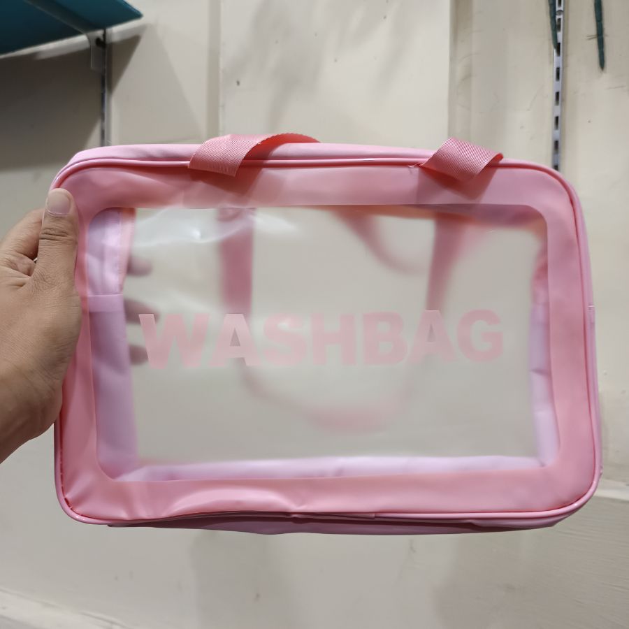 HC Washbag/ Pouch Serbaguna/ Pink/ Besar 