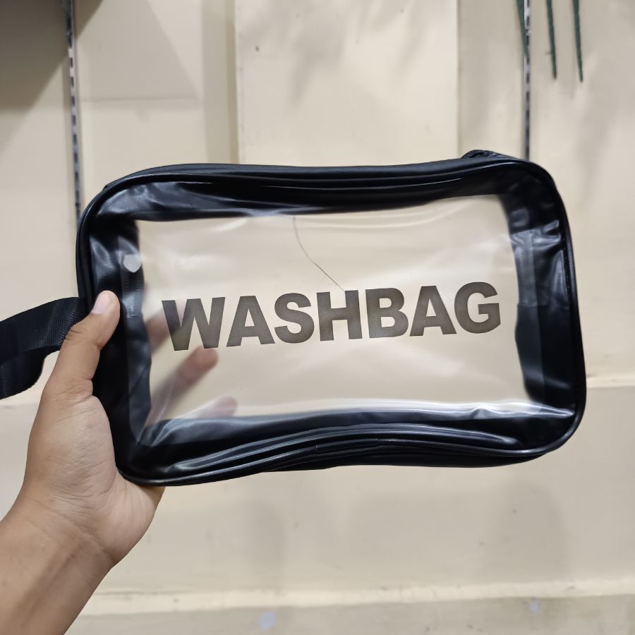 HC Washbag/ Pouch Serbaguna/ Hitam/ Sedang