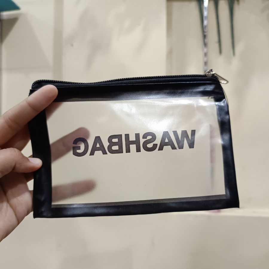 HC Washbag/ Pouch Serbaguna Kotak / Hitam