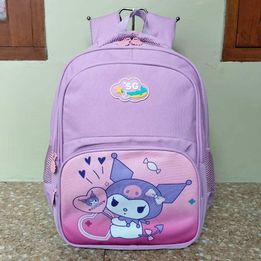 Tas Ransel Backpack Sekolah Anak Perempuan Silver Girl Original 42115G-Ungu