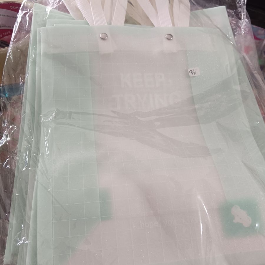Shop Bag Glitter Tegak Sedang