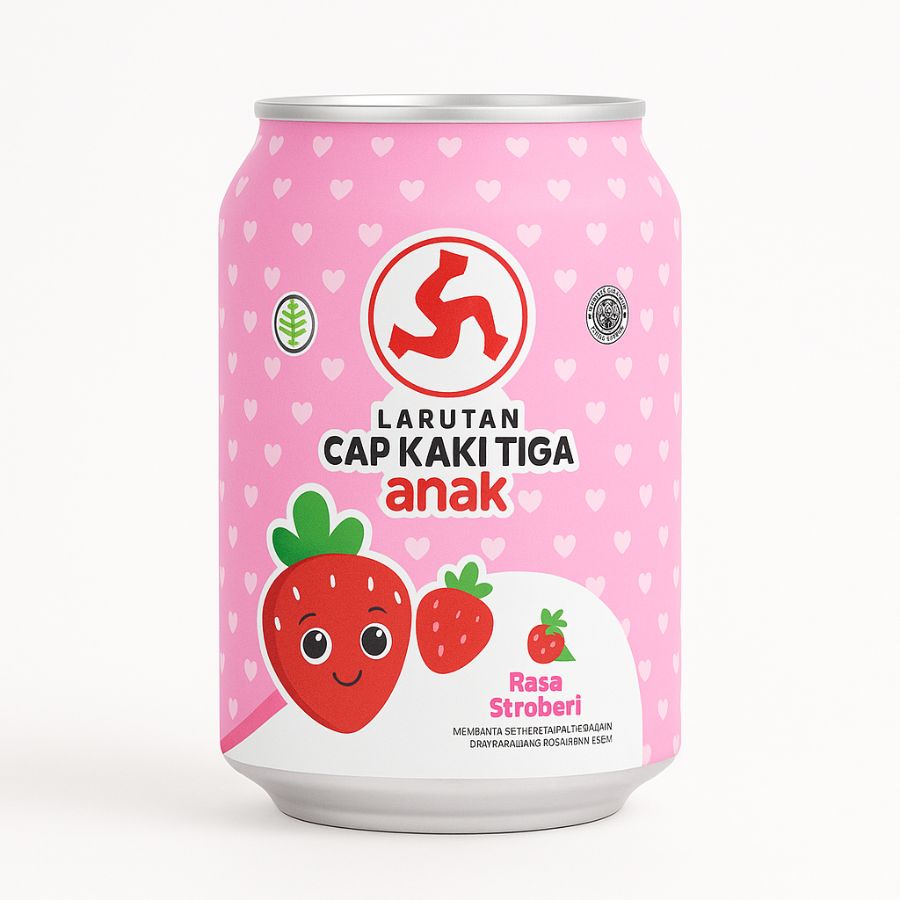 LARUTAN CAP KAKI TIGA ANAK STROBERI