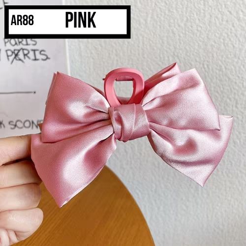 Jedai Jepit Rambut Korea Pita Jumbo Besar Jepit Salon Aksesoris Rambut Wanita Fashion-Pink