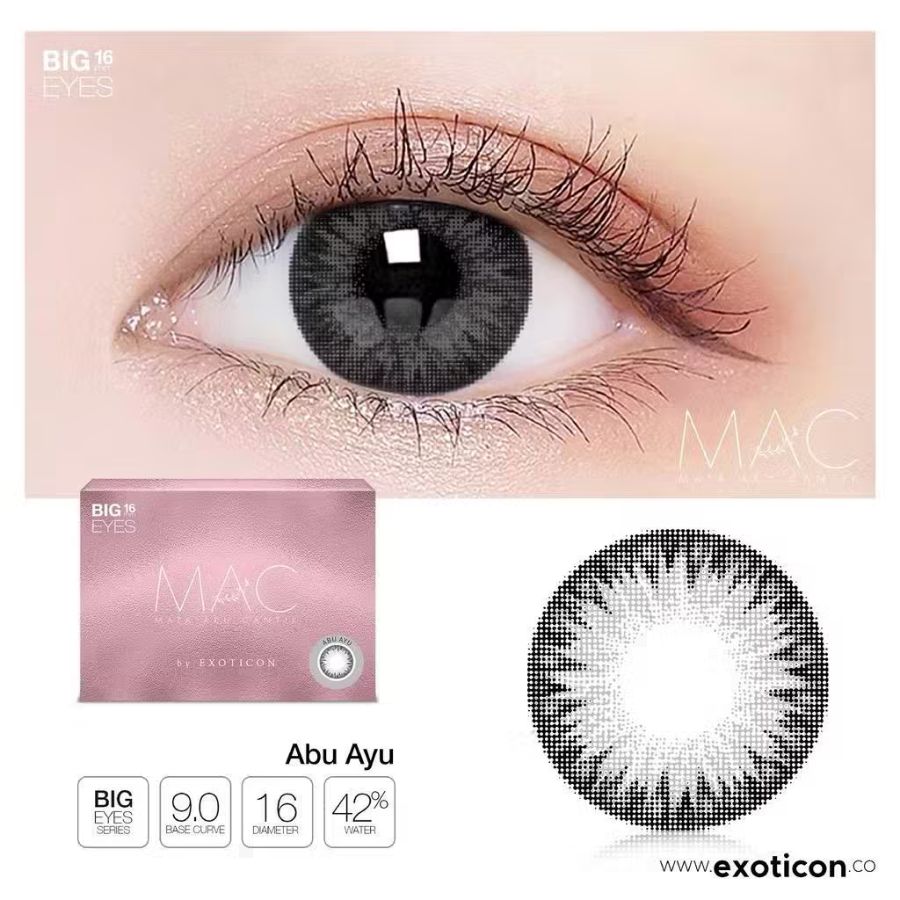 MAC Exoticon Softlens - Grey Abu Ayu - 16mm