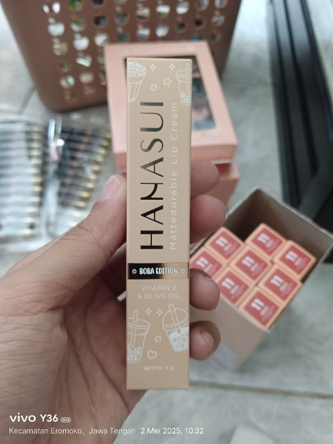Hanasui Mattedorable Lip Cream Boba Edition No.02 Brown Sugar